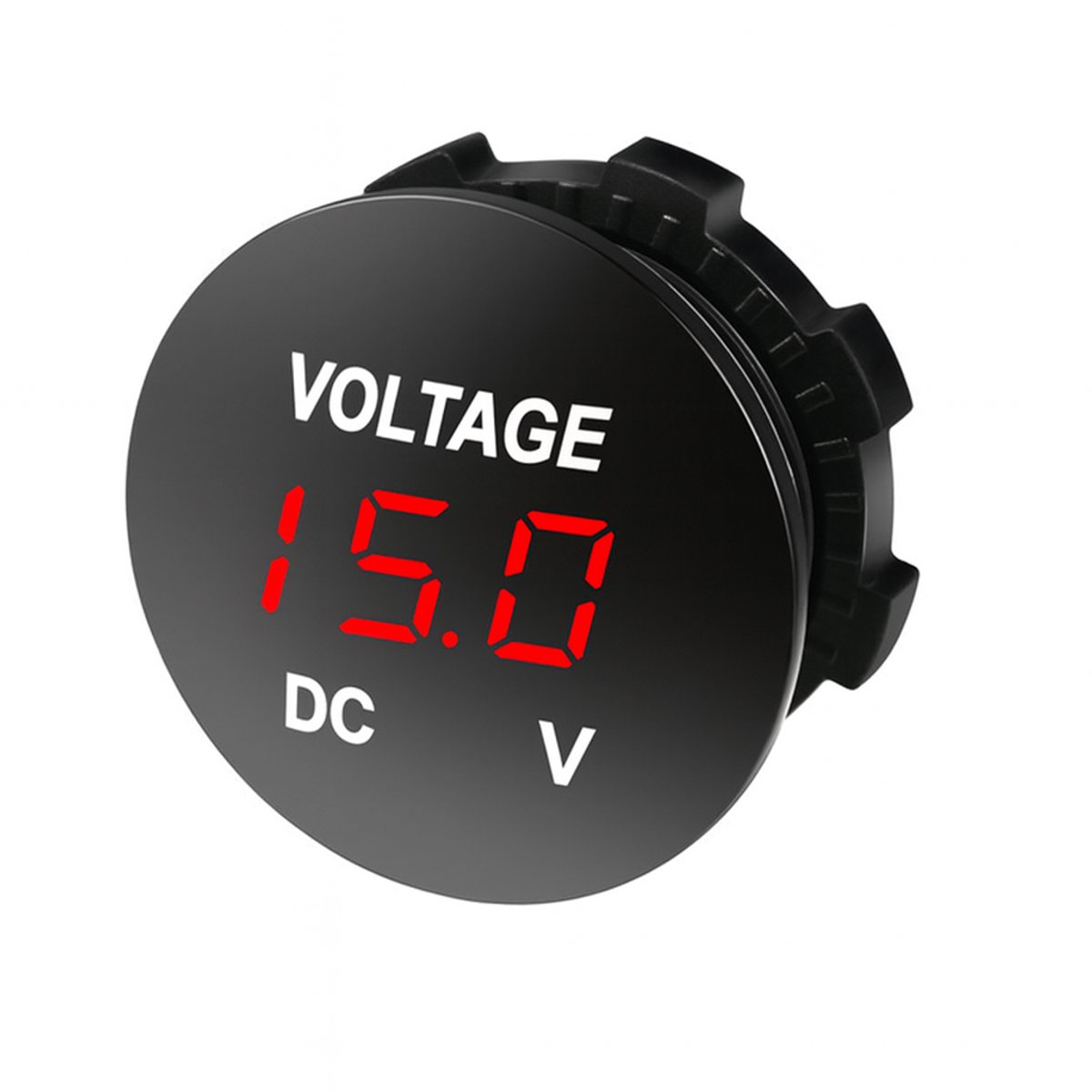 THAR Inbouw Voltmeter 12V/24V – Digitale LED Spanningsmeter - Rood