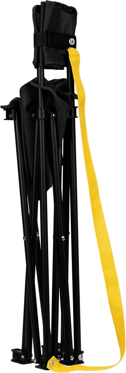 Abbey Camp Campingstoel Opvouwbaar - Laag - Zwart - 40x40x65cm - 80 KG — afbeelding 3