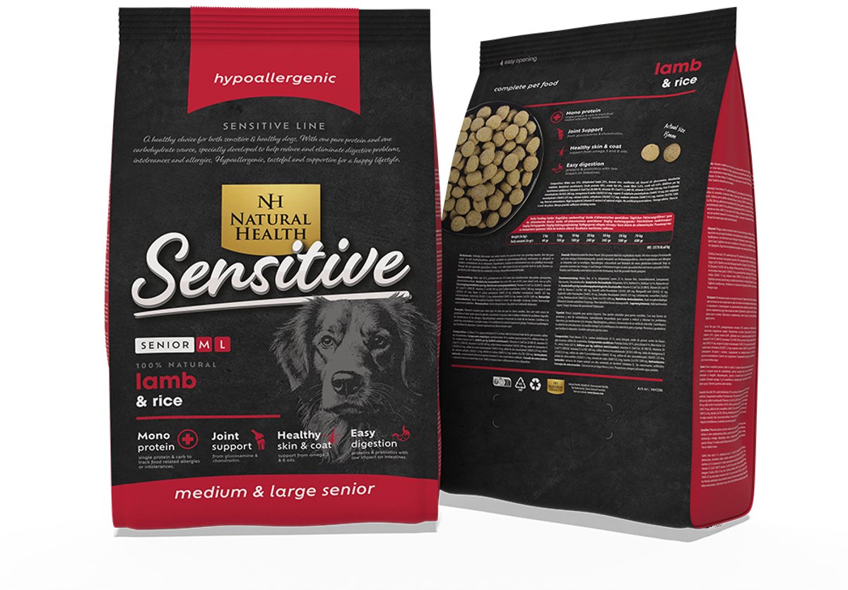 Natural Health hondenvoer Lamb & Rice Senior 1,75 kg - Hond