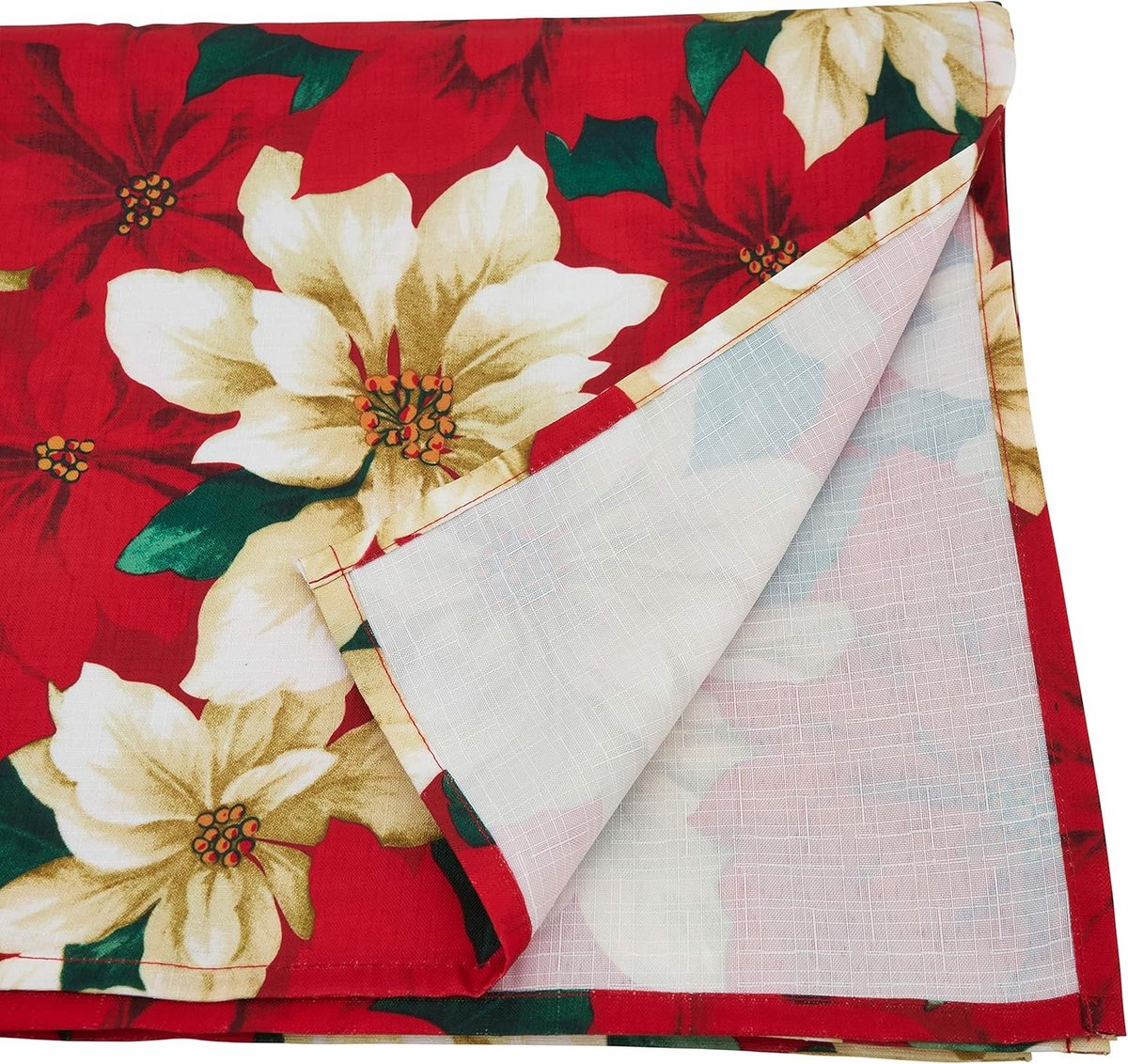 Feestelijk Tafelkleed met Poinsettia Print voor Kerst