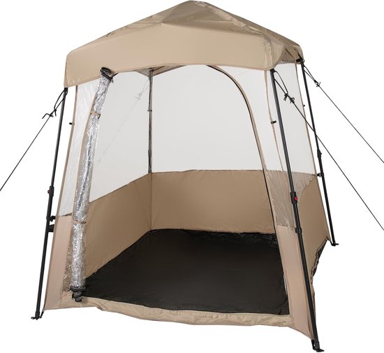KOMFOTTEU Pop-up tent, transparante sporttent met weerbestendig dak, metalen haringen, windtouwen en draagtas, stabiele bubbeltent, beschermtent voor sportevenementen, vissen, 160 x 160 x 174 cm van Merkloos — afbeelding 2