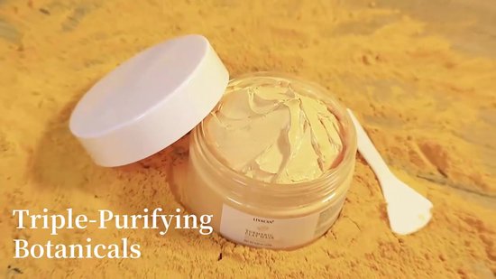 Vardaan Turmeric Clay Mask Gezichtsmasker met Kurkuma, Vitamine C & Hyaluronzuur – Diep Reinigend Klei Masker tegen Mee-eters & Onzuiverheden – Poriën Verfijnen & Huid Egaliseren – Voor Vette, Gecombineerde en Normale Huid – 120g