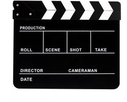 Director Clapper Board / Filmklapper - Whiteboard: Zwart - Klapper: Zwart/Wit - type: DC-03