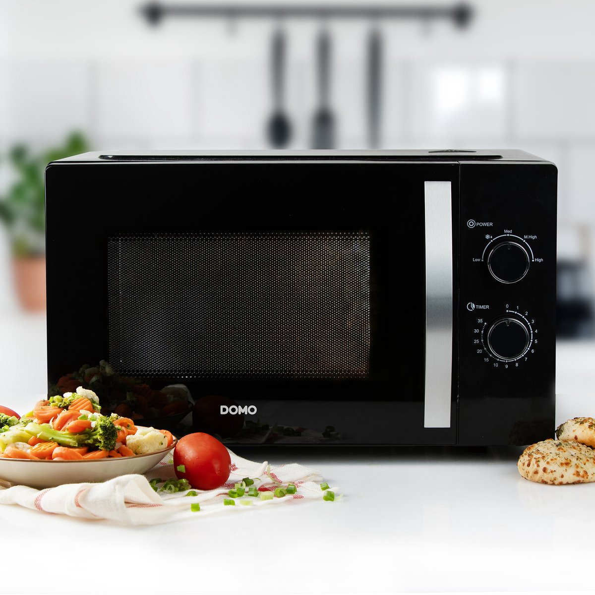 DOMO DO23001 Microgolfoven Solo – Magnetron – Vrijstaand – 30L – 900W – Zwart — afbeelding 4