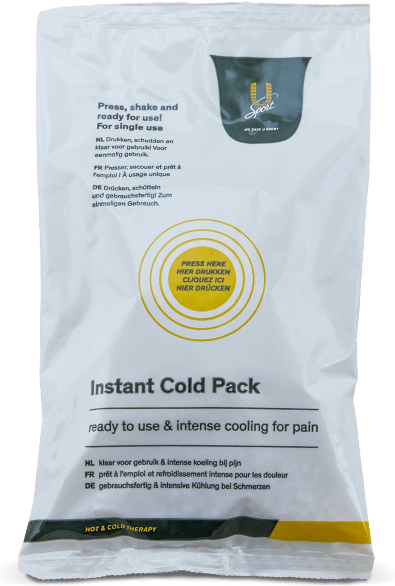 U-Sport Instant Cold Pack - 14 x 18 cm - 12 stuks - Directe Koeling (-4°C) zonder Vriezer - EHBO & Sportblessures