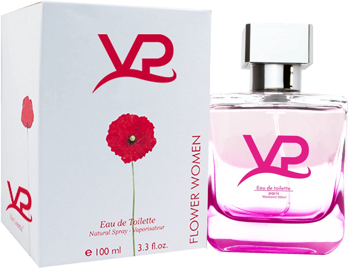 VP Flower Eau de Toilette Damesparfum 100 ml – Natuurlijk, Fris en Elegant