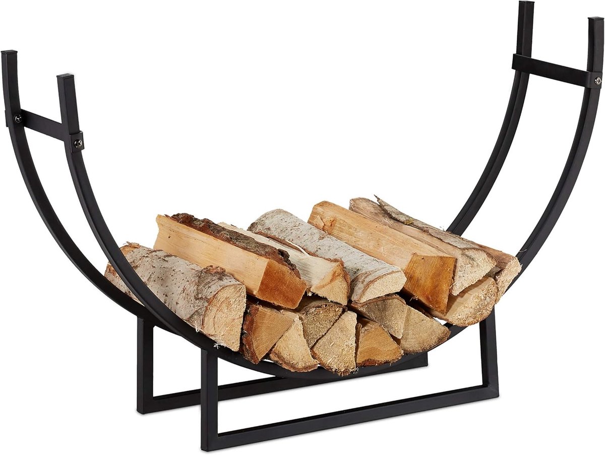 Imperatoris - Haardhout Rek - Haardhout Opslag - Haardhoutrek - Modern Ontwerp -Haardhout Rek - Rek voor Het Opbergen van hout - 55x92x21 cm
