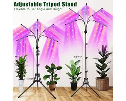 Merdoo LED Groeilamp Planten - Full Spectrum Kweeklamp 40 Watt - Met Timer 3,9,12 Uur - Voor Moestuin, Kamerplanten en Zaailingen