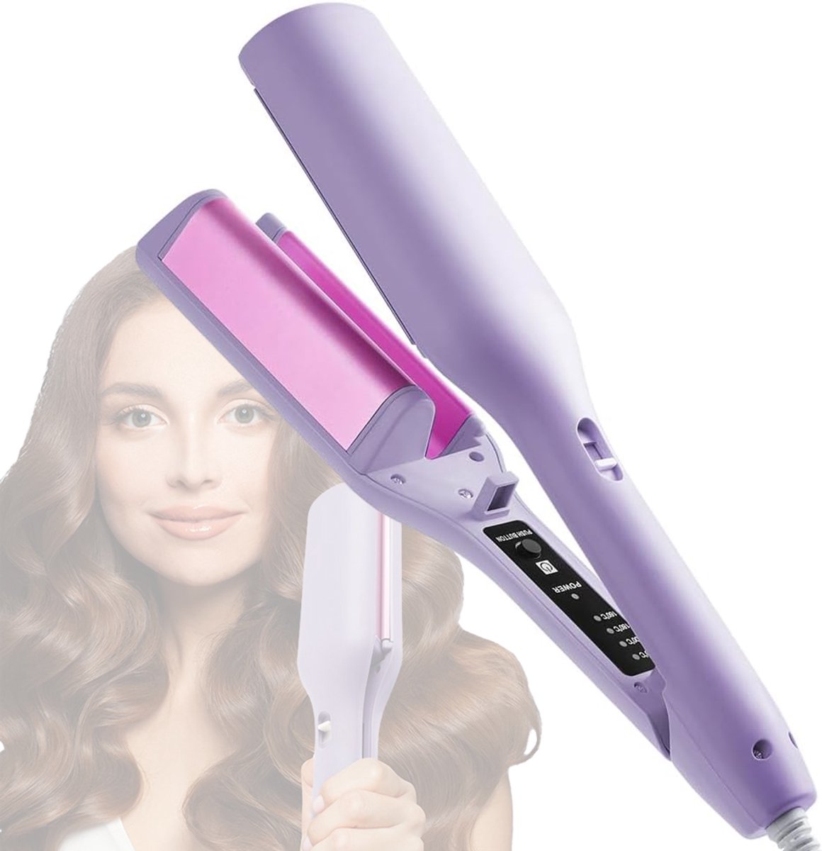 NBAP® Wafeltang Krultang voor Dik en Dun Haar met Handschoenen - Deze Informatie volgt nog - €49,95