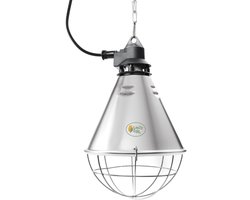 LayZyEgg® Warmtelamp Armatuur E27 – Porseleinen Fitting – Aluminium Kap – 2,5m Snoer – Voor Kuikens, Pups, Kittens & Reptielen
