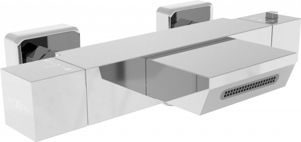 Mexen Cube thermostatische badkraan, chroom - 77360-00
