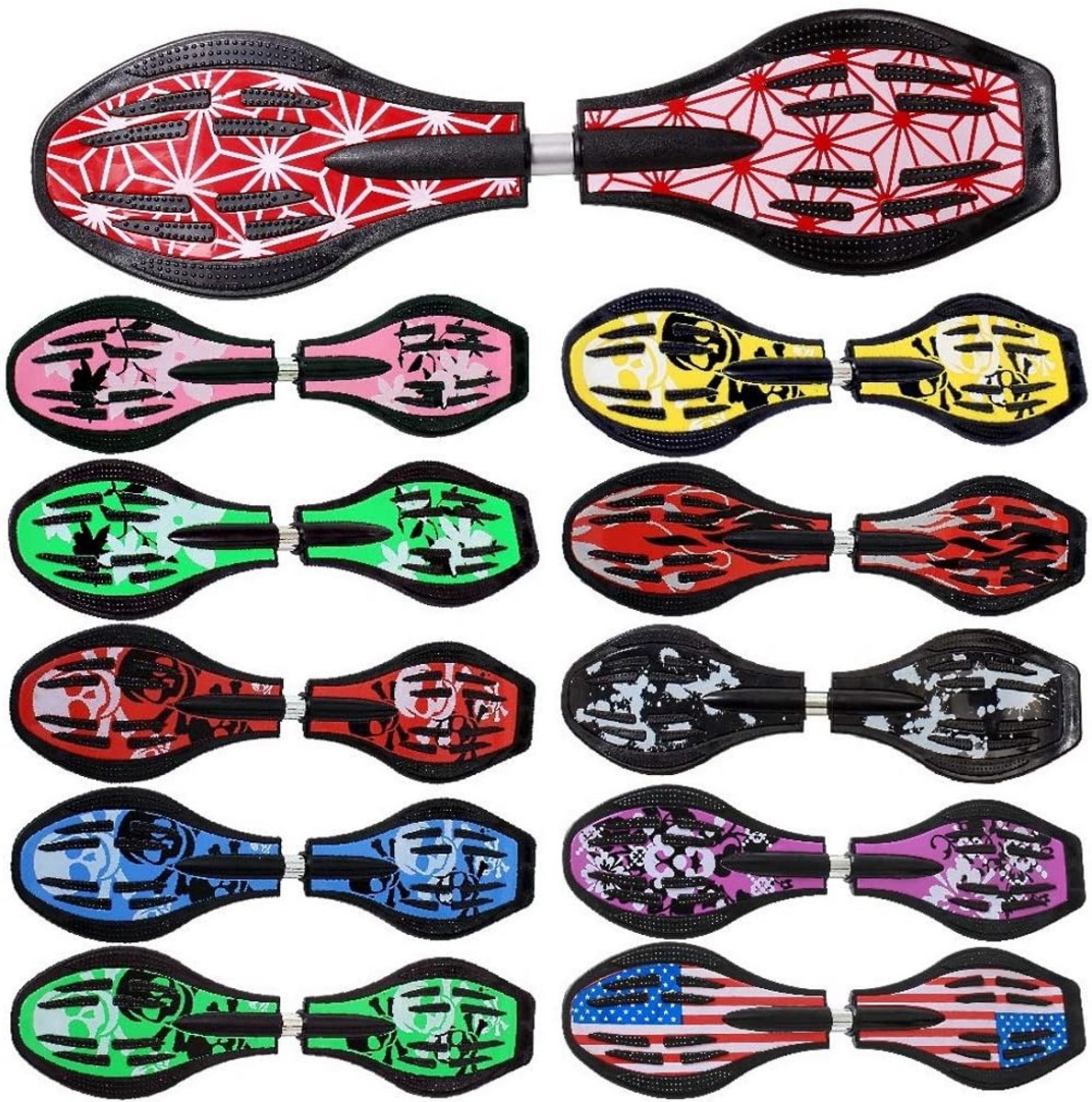Hoogwaardig Waveboard met LED Wielen en ABEC9 Lagers - Inclusief Tas