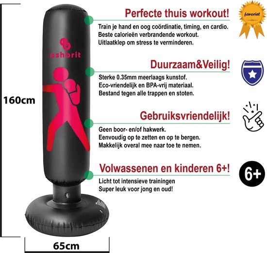 Staande bokszak met bokshandschoenen - Kinderen