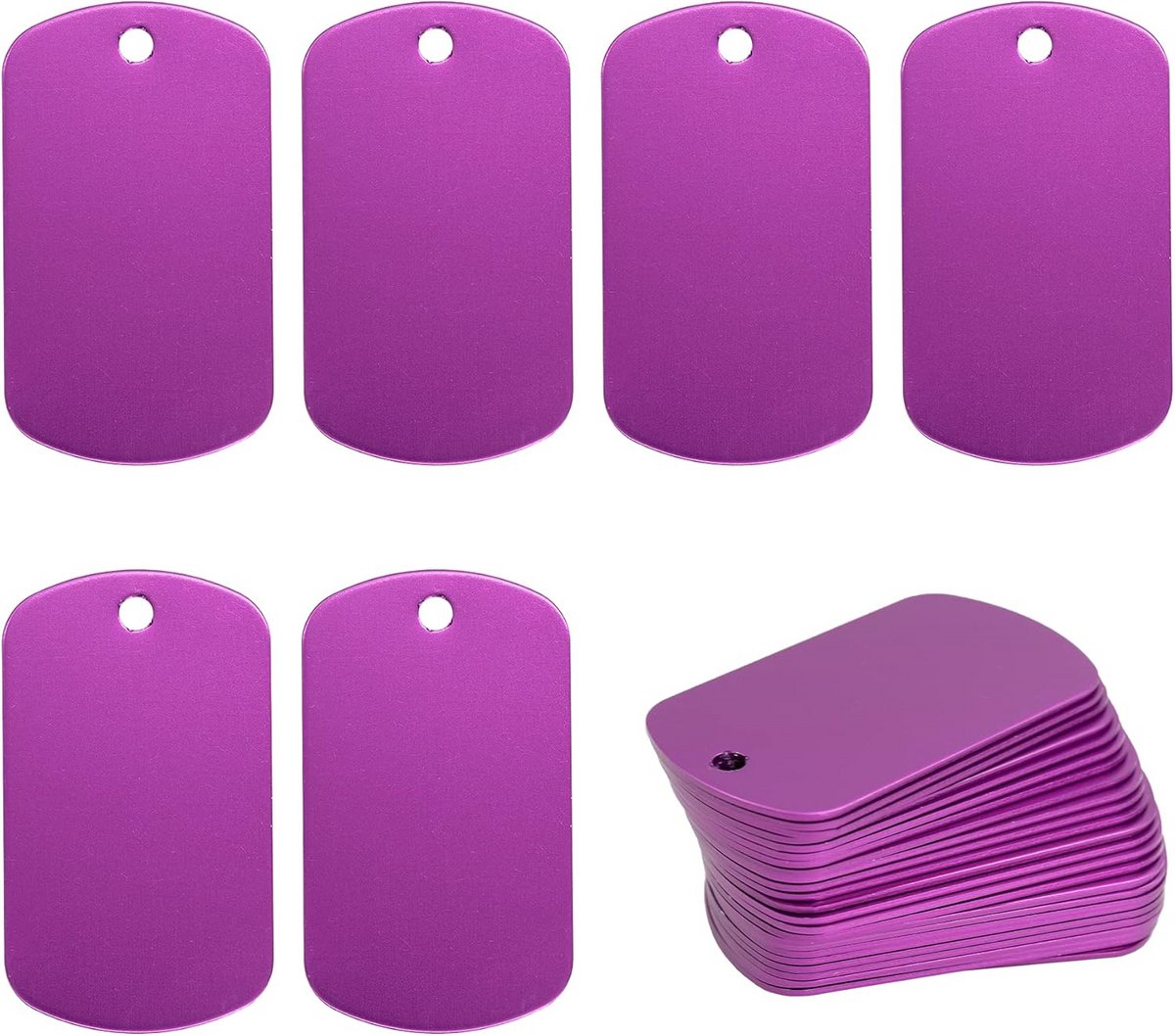 Aluminium Gravure Tags Stansen Blanco Graveren Hondenpenning 25 Pack