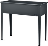 AXI Verhoogde Plantenbak van Metaal – Metalen Moestuinbak op Poten 100 x 30 x 80 cm – Met Drainage – Verhoogde moestuin – Gepoedercoat Staal – Plantenbak voor Tuin en Balkon