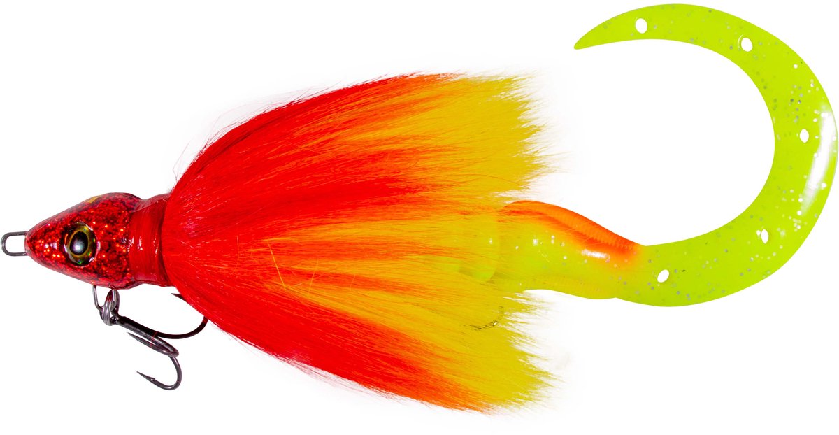 Grayton Buck-Bug Bucktail Jig L Fire Brigade 24cm (85g) - Shad