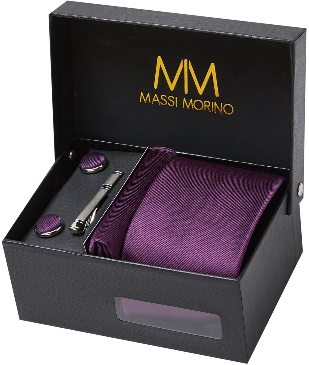 massi morino stropdas-set met een zakdoek
