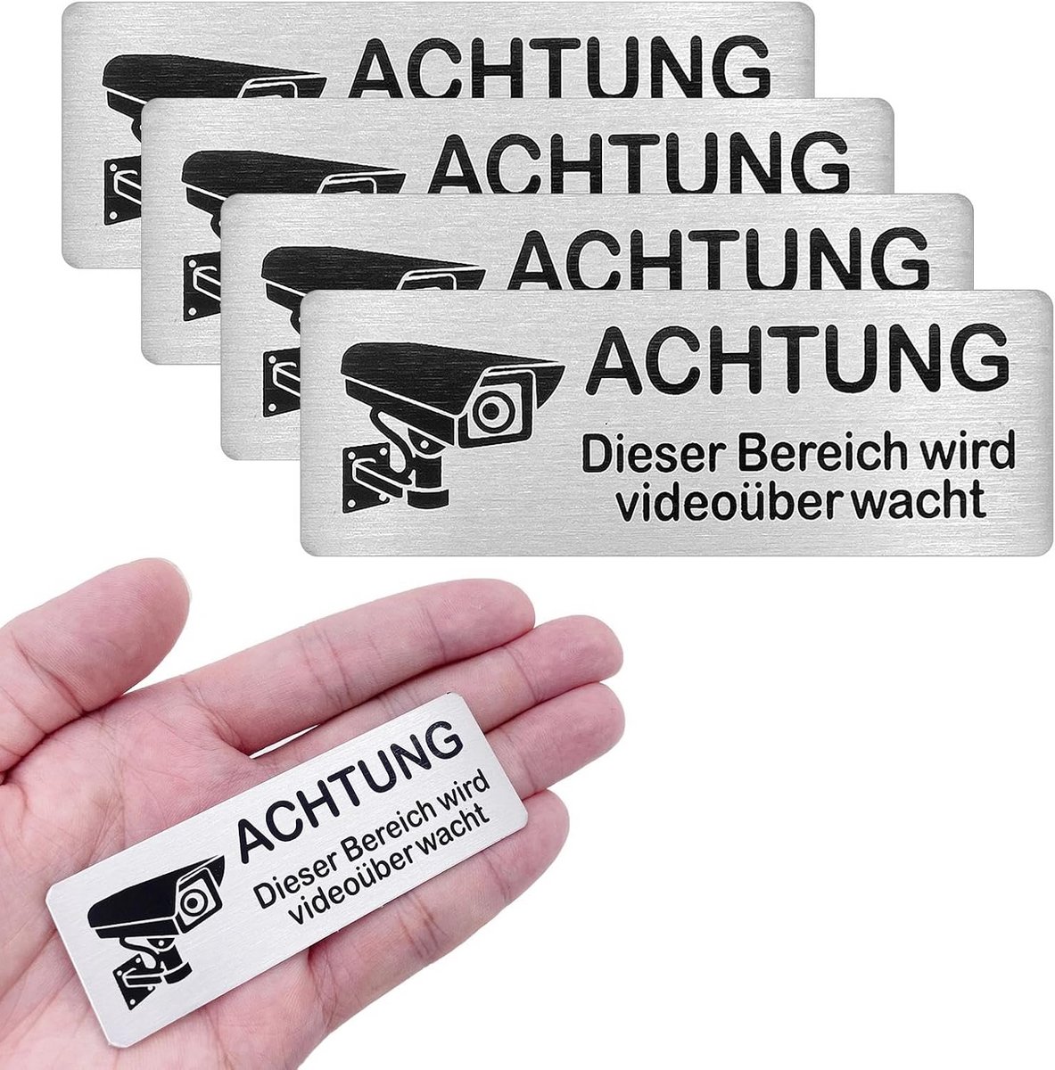 Set van 4 beveiligingsplaten voor video surveillance systemen
