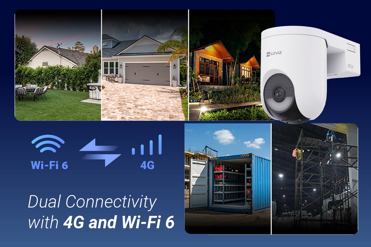 EZVIZ HB8 Lite 4G Kit – 2K+ Pan-Tilt Beveiligingscamera & 5W Zonnepaneel – 360° Vision, AI Detectie & Auto Tracking – Kleur Nachtzicht – Sirene & Spotlight – WiFi 6 & 4G – IP65 – foto 3