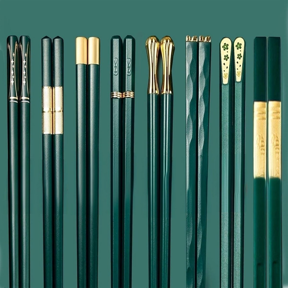 Set Japanse Eetstokjes Klassieke Stijl Herbruikbaar Antislip 8 Paar