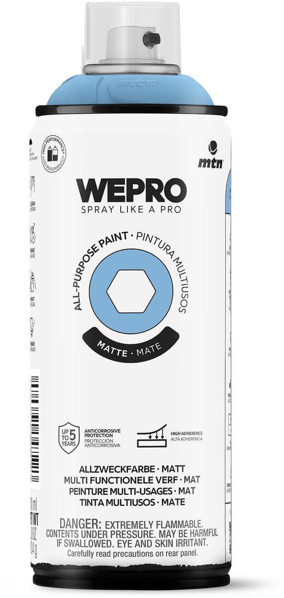Spuitbus Blauw Spell Mat MTN WEPRO ALL-PURPOSE PAINT 400ML