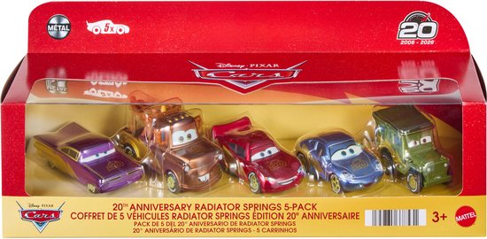 Disney en Pixar Cars Race om de 20ste Verjaardag van Radiator Springs te Vieren - Set van 5