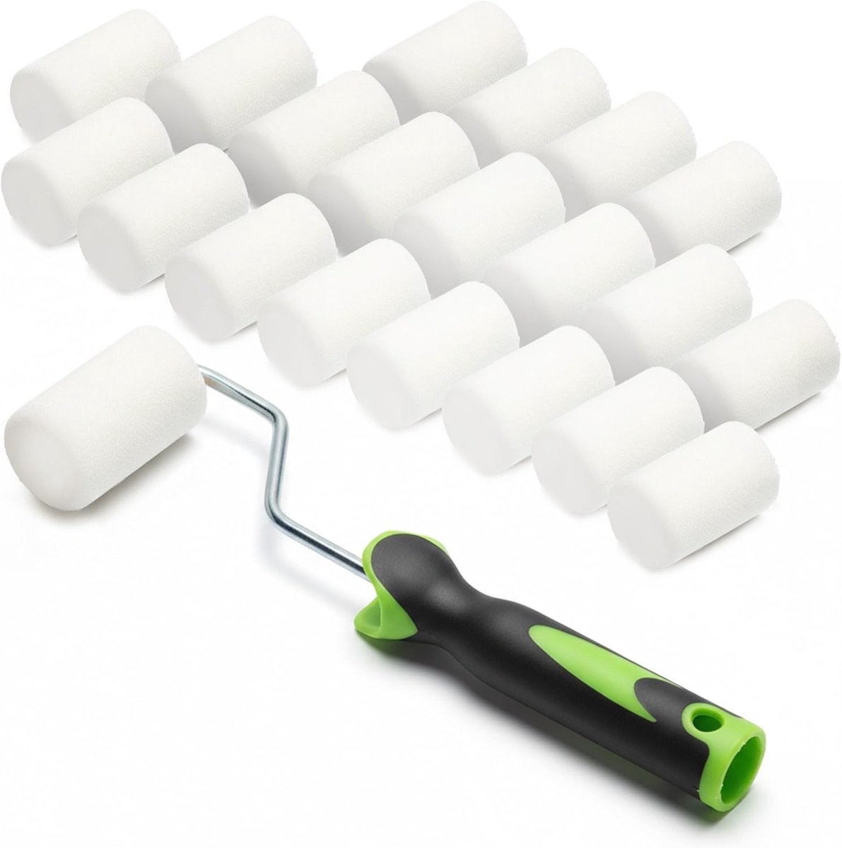 Imperatoris - Verfrollers Schuim - Sponsrollers voor Kinderen en Hobby - Voor Acrylverf en Stencils - Schilderen - 5 cm - 20 Verfroller met Handvat