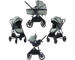 Novi Jaxx V2 3-in-1 Kinderwagen – Met Autostoel Groep 0+ – Reiswieg & Buggy Functie – Compleet Reissysteem