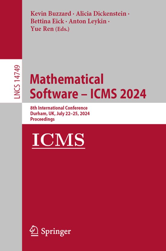Lecture Notes in Computer Science14749- Mathematical Softwar ... - cover