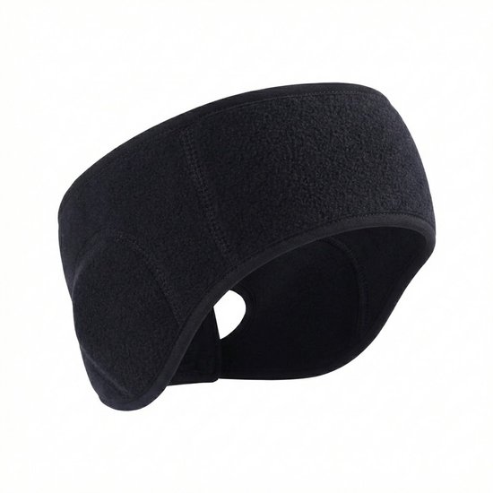 Bandeau chauffe-oreilles noir élastique pour femmes et hommes – bandeau sport unisexe avec couverture auriculaire – bandeau de course hivernal bandeau auriculaire