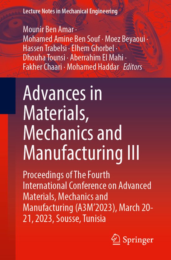 Lecture Notes in Mechanical Engineering- Advances in Materia ... - cover