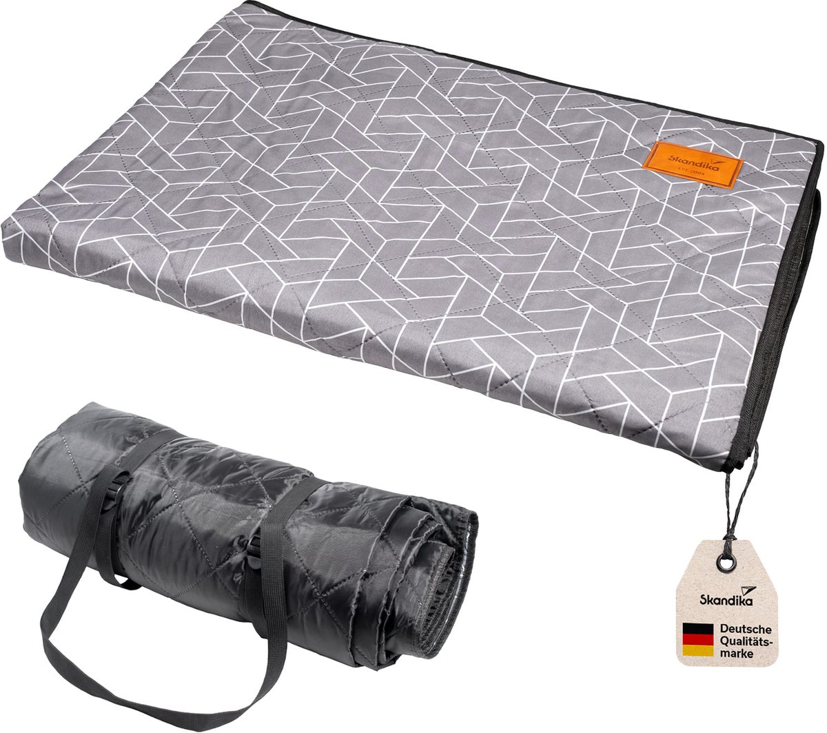 Skandika tenttapijt Bredal 200 x 300 cm - Outdoor tapijt met softtouch-polyester, weerbestendig & waterdicht, met draagriem | Picknickdeken, campingtapijt, tentonderlegger, campingaccessoire