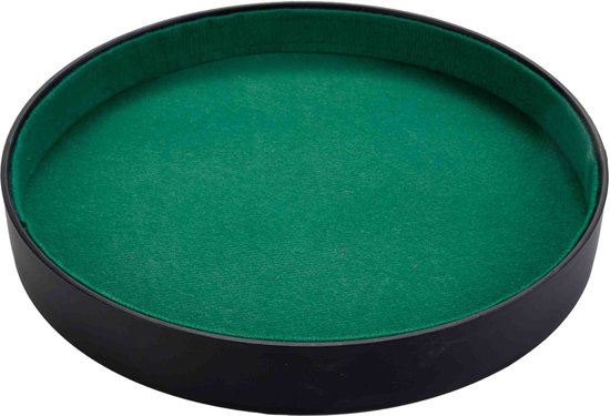 Dobbelpiste 26 cm – Dobbelbak met Groen Vilt – Pokerpiste van Imitatieleer – Geschikt voor Yahtzee, Mexen & Ludo – Dobbelspel Accessoire – Longfield Games