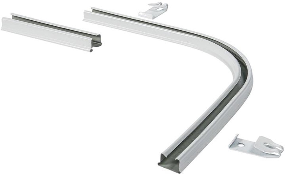 Intensions bocht 90° - wit - inclusief verbinder - voor plus rail