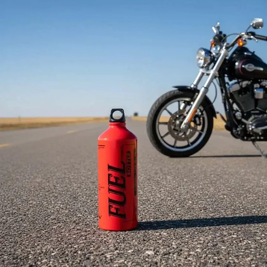 Laken - Brandstoffles - Benzinefles - Fuel bottle - Aluminium - Rood - 1 liter van Laken — afbeelding 3
