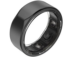 Kuno Ring 2 – Smart Ring – Slaapmonitor – Hartslag & Activiteitentracker – Stappen & Calorieën Meten – Zonder Abonnement – Waterbestendig – Zwart Maat 9