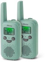Alecto Walkie Talkie - Set van 2 - Oplaadbaar USB-C - 6 km bereik - Walkie Talkie voor Kinderen - FR10GR - Groen