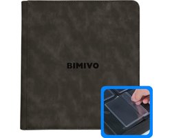 Bimivo Toploader Binder - Geschikt voor 252 kaarten - 9 Pocket Toploader Map - Premium - Zwart