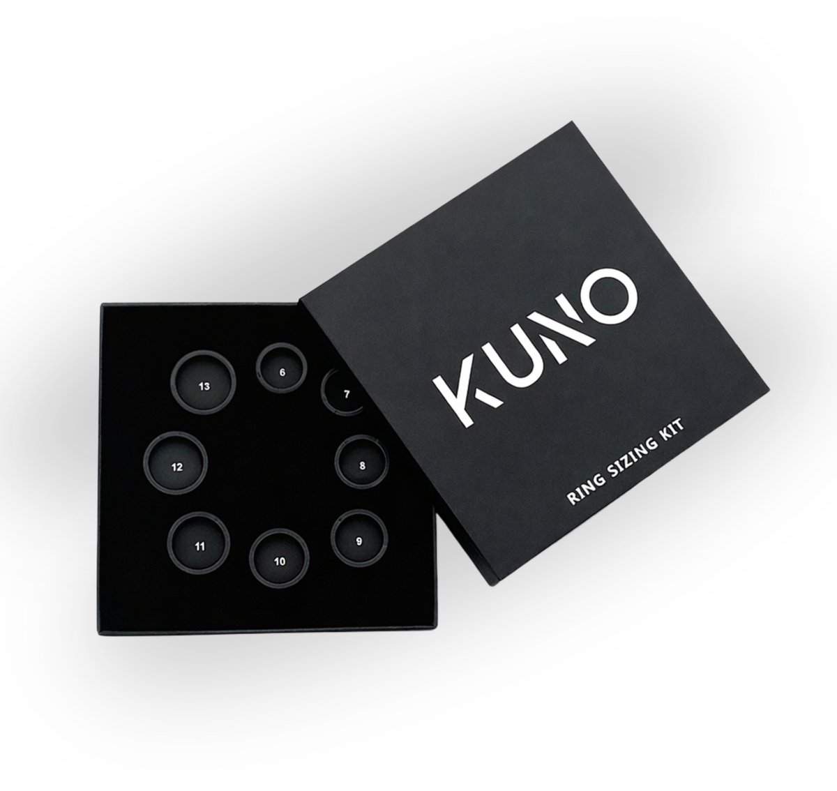 Kuno Sizing Kit - Maatringenset - Nep ringen meet set - 8 Maten - Maat 6 t/m 13 - Geschikt voor Kuno Rings - (Alleen verzendkosten)