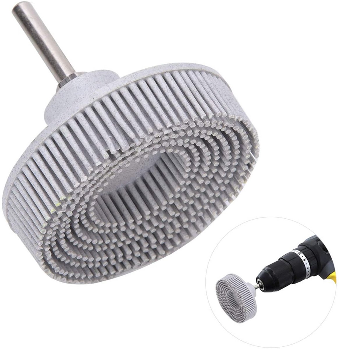 Schuurborstel Schijf 75mm Rubber Polijstschijf voor Metaal en Aluminium - Bramen Verwijderen