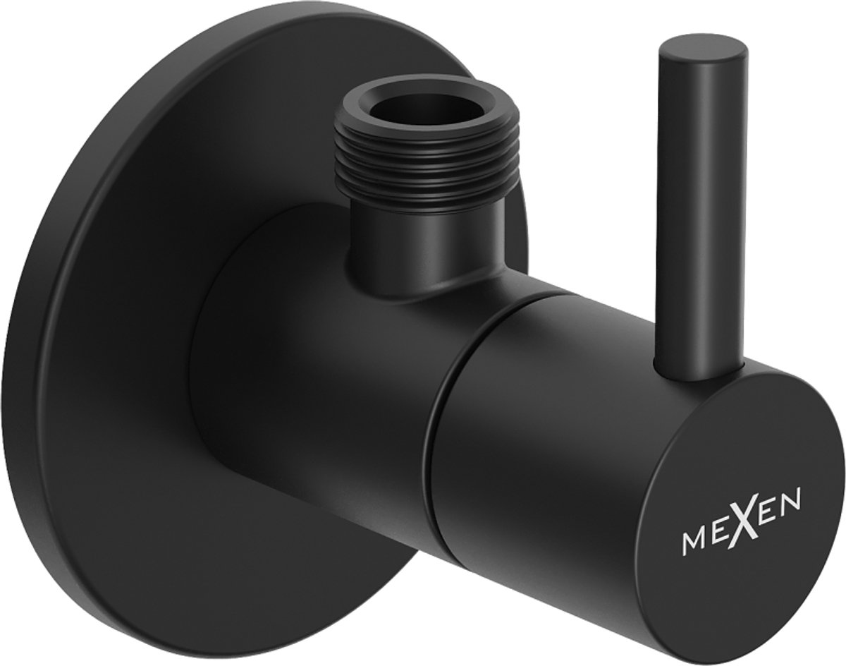 Mexen R2 hoekafsluiter voor kraan 1/2"x3/8", zwart - 79972-70