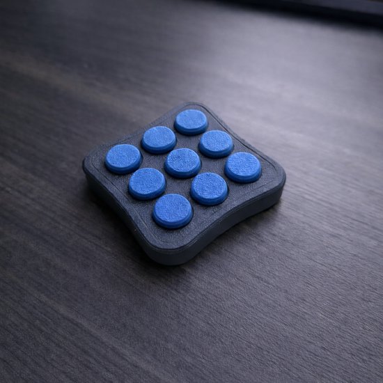Premium Pop Fidget voor Volwassenen ondersteunend bij ADHD & Autisme – Rust, Focus & Ontspanning - Zwart/Blauw