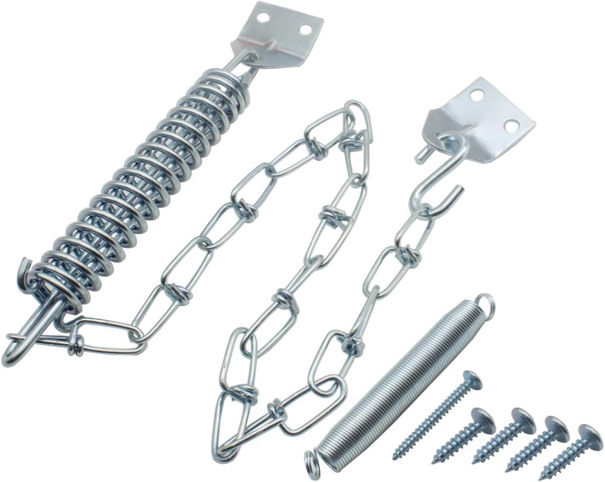 Zware Hordeurketting en Deurdranger Set voor Stormbeveiliging - RVS