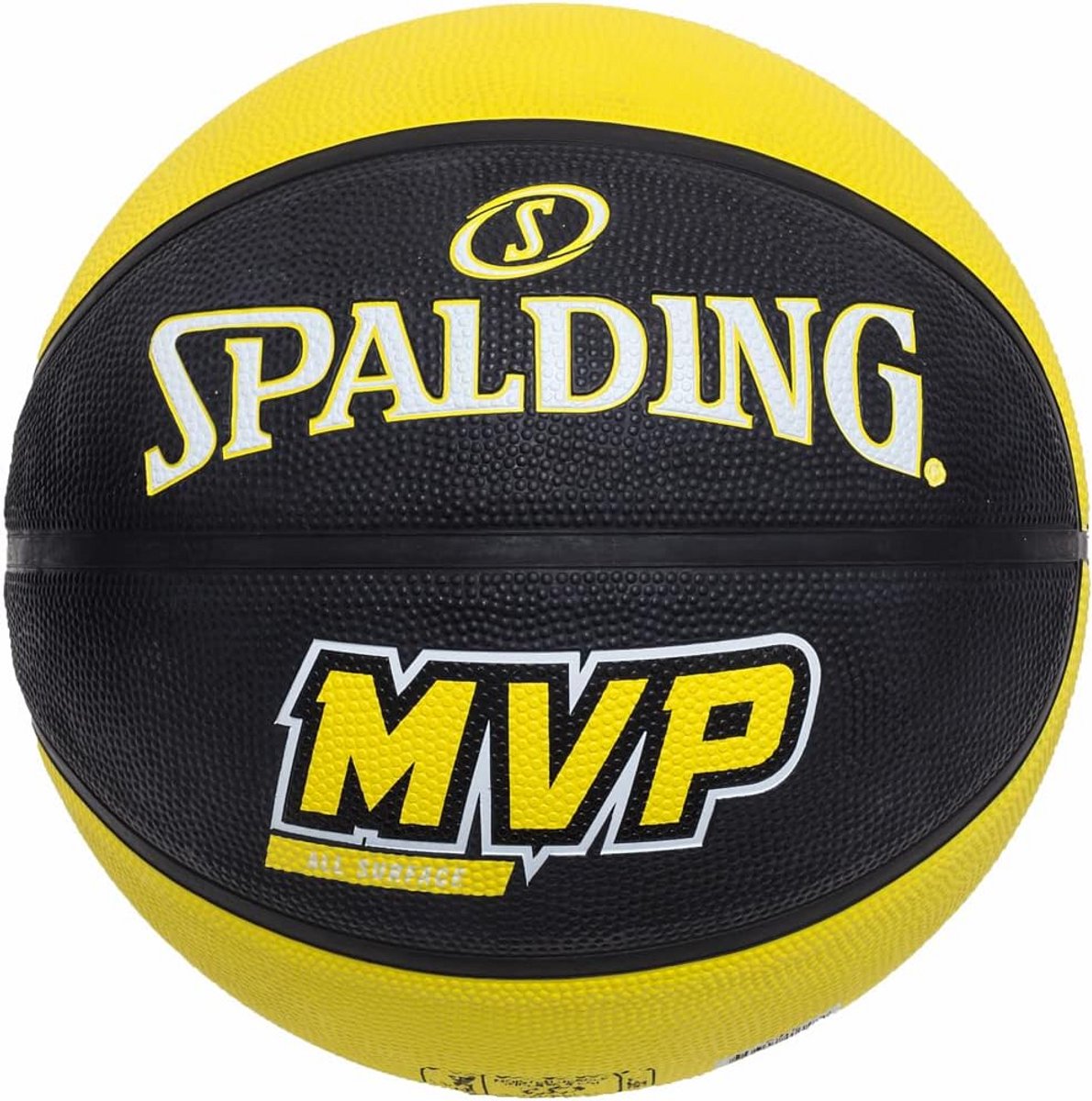 Rubberen Buitenbasketbal MVP - Geel en Blauw