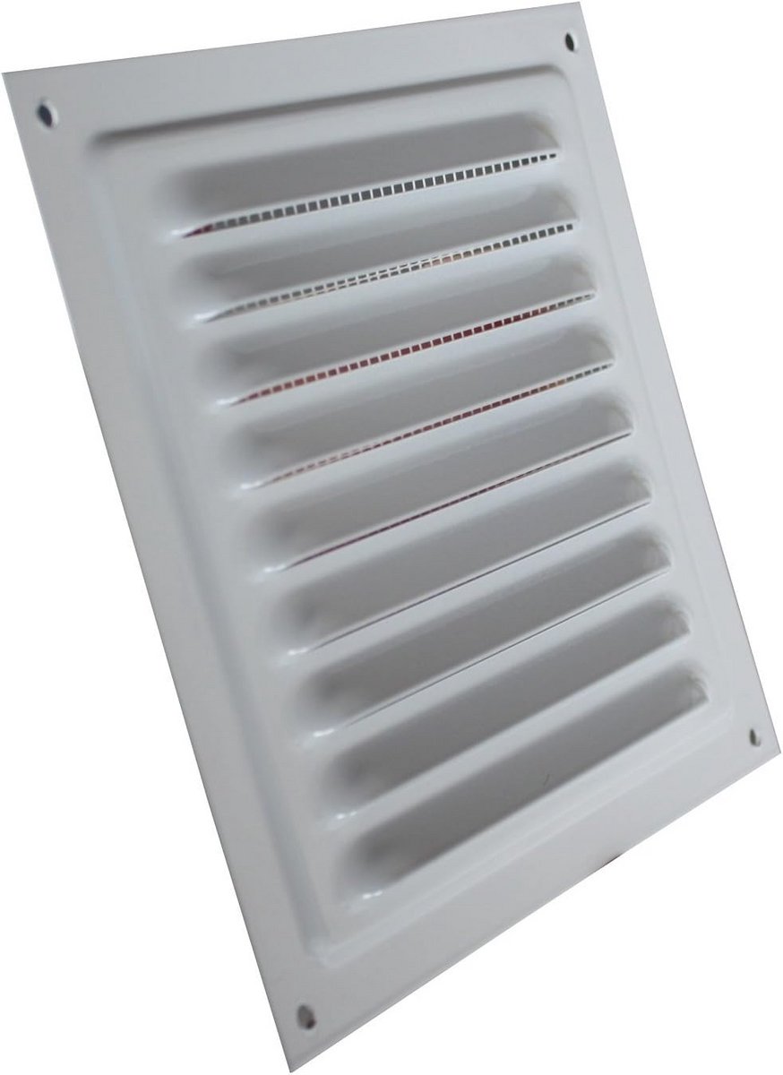 Vierkant Ventilatie Rooster Wit 125x125 mm voor Toevoer en Afvoer