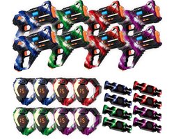 Savorelle Lasergame Set voor Kinderen - Volwassenen - 8 Spelers - Oplaadbaar Speelgoed Pistool - Laserguns - Lasershoot - 8 Laserguns en 8 Vesten - Binnen en Buiten - Groepsspel