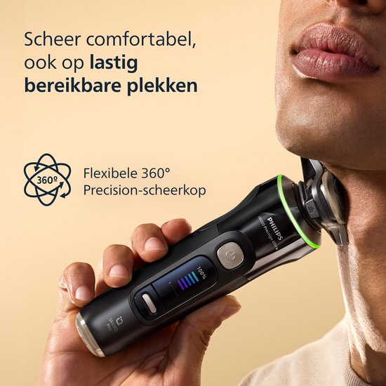 Philips Shaver i9000 Prestige Ultra Elektrisch Scheerapparaat Voor Mannen - Met Quick Clean Pod & Precisietrimmer - Zwart - XP9400/31