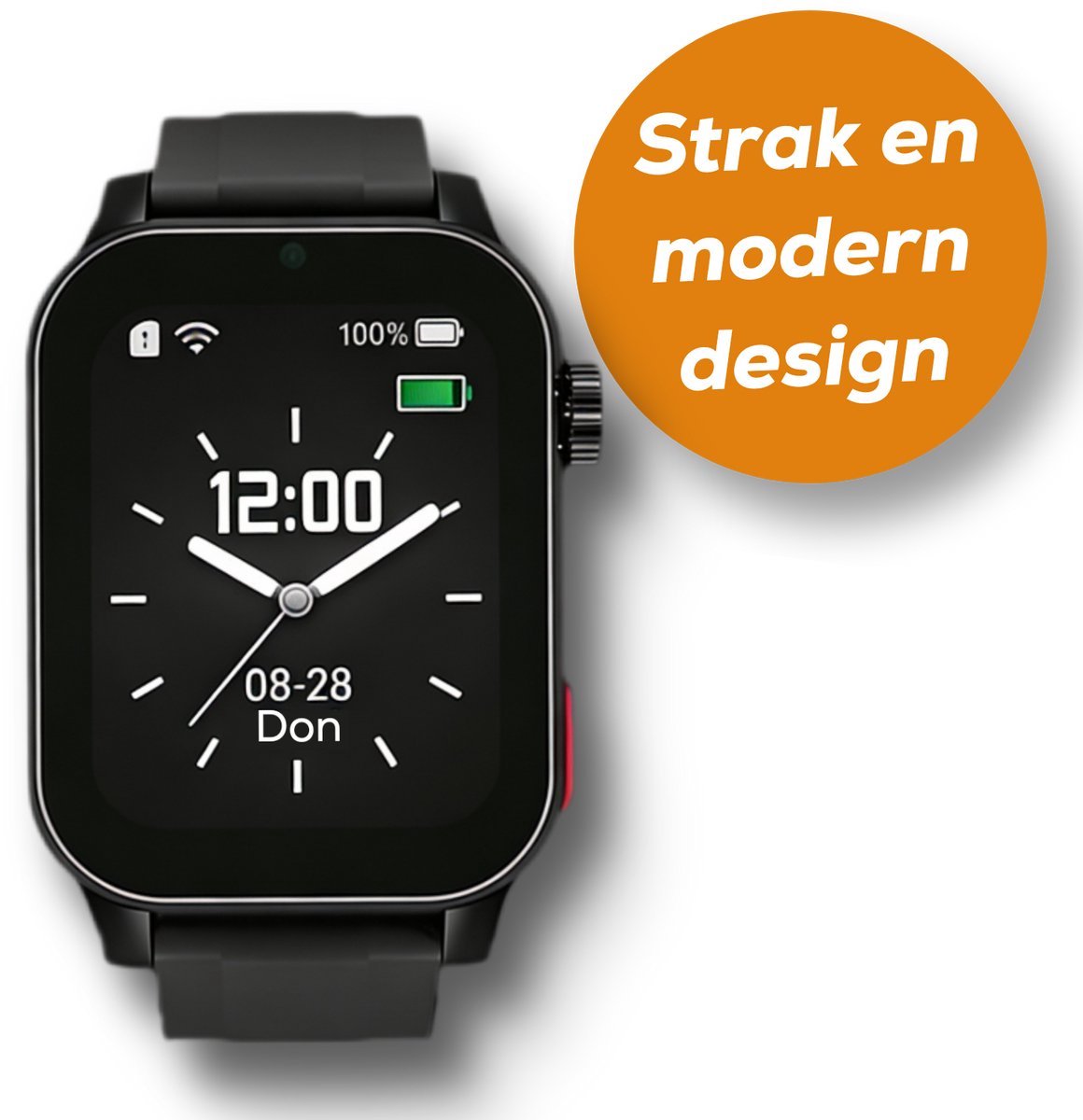 Weewise WS81 - GPS-horloge voor senioren - Valdetectie - SOS knop - GPS Tracker - GPS Horloge Ouderen - Alarm Horloge - SOS Horloge - Valdetectie - Alzheimer - Dementie - Alarmknop - Videobellen - Inclusief Simkaart & App