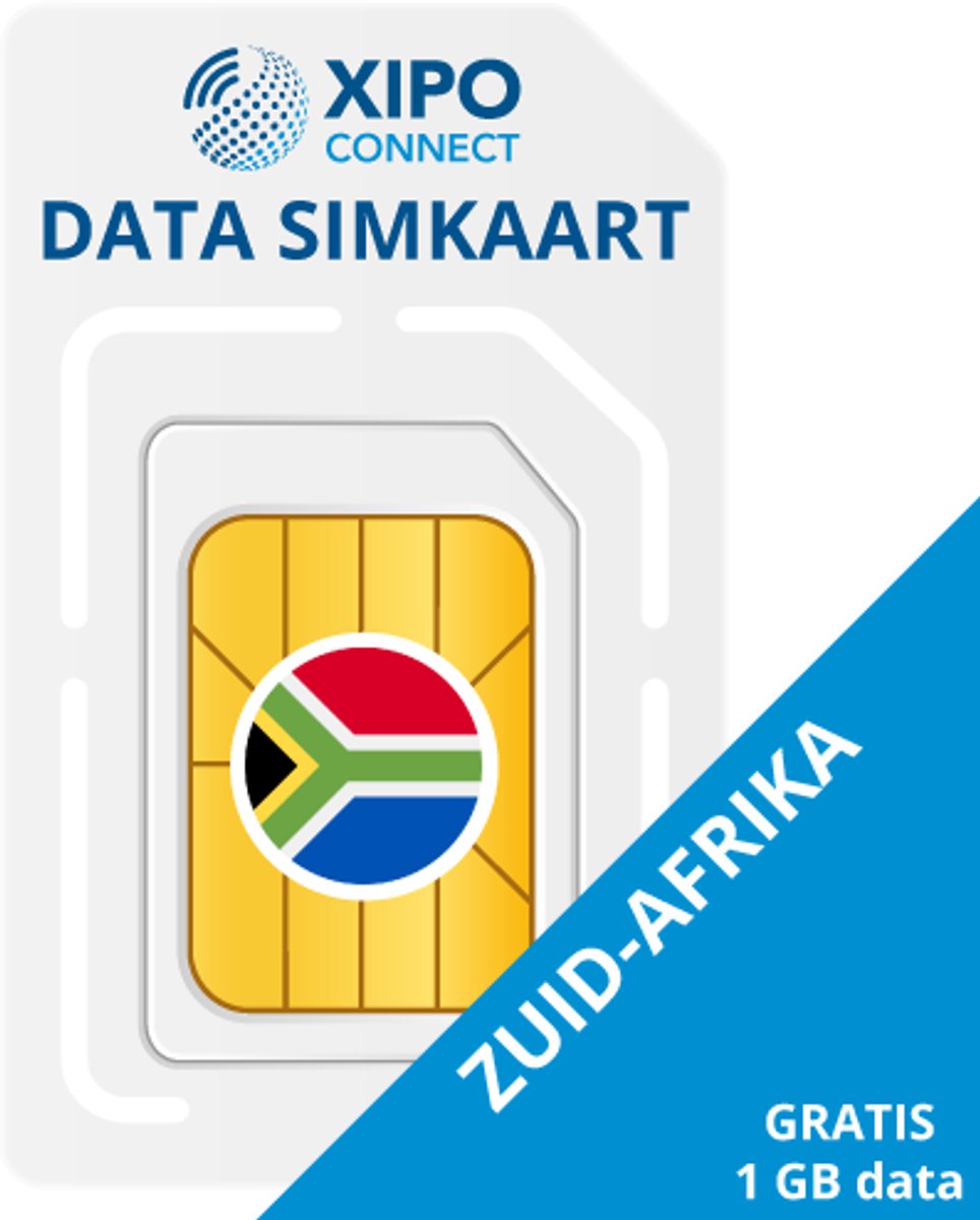 XIPO CONNECT - Data Simkaart Zuid-Afrika + 1GB Data - 365 Dagen geldig
