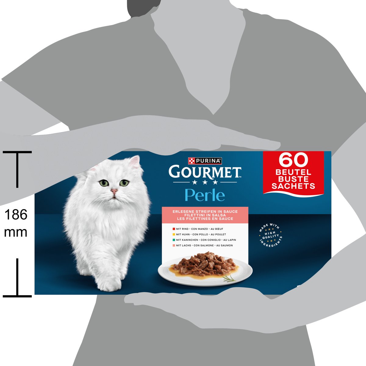 PURINA GOURMET Perle Genot In Saus – 26x85g Kattenvoer Met Kip, Natvoer Voor Volwassen Katten